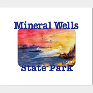 Sunset at Mineral Wells State Park, Texas Posters and Art